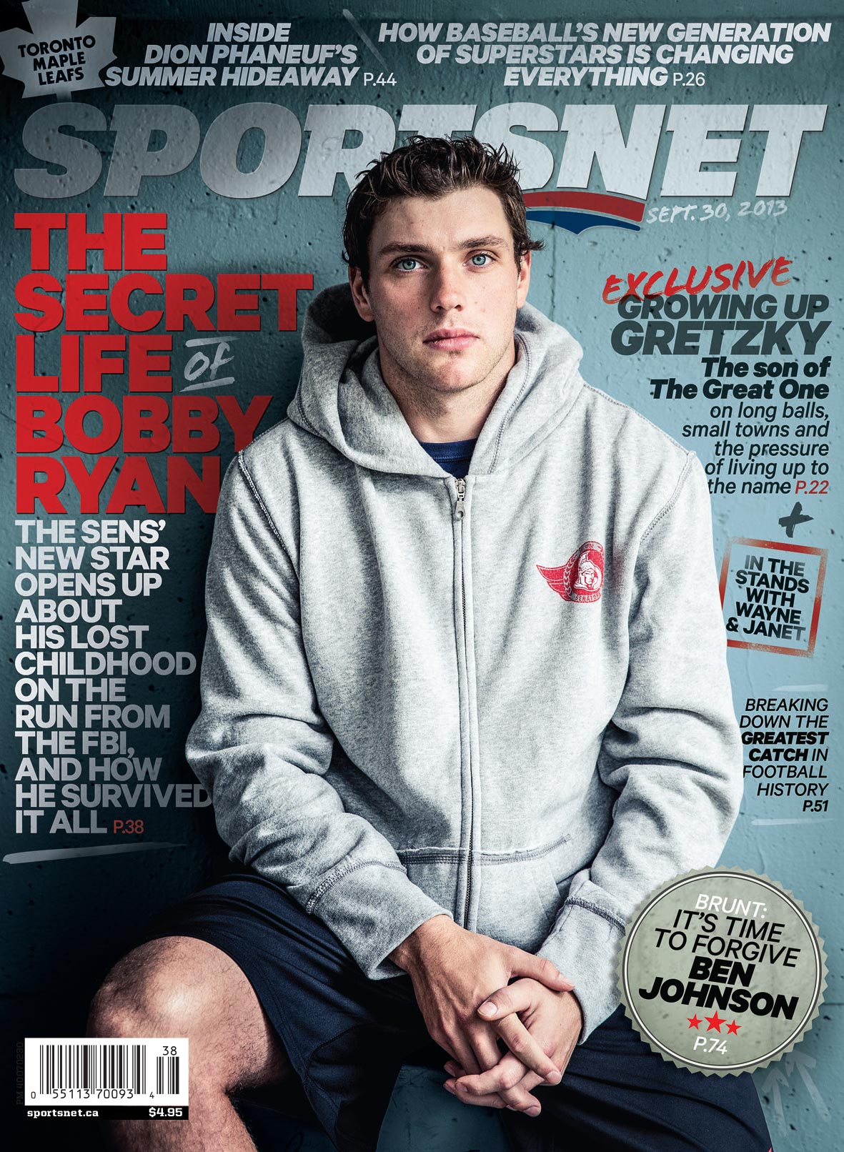 Editorial portrait of Bobby Ryan for Sportsnet Magazine