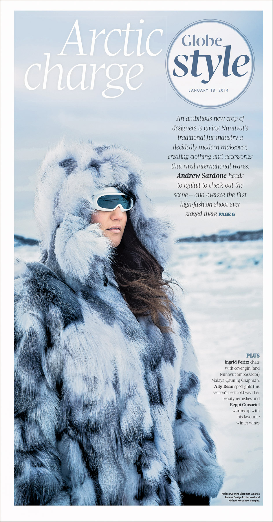 Editorial portrait of Arctic Furs with The Globe and Mail